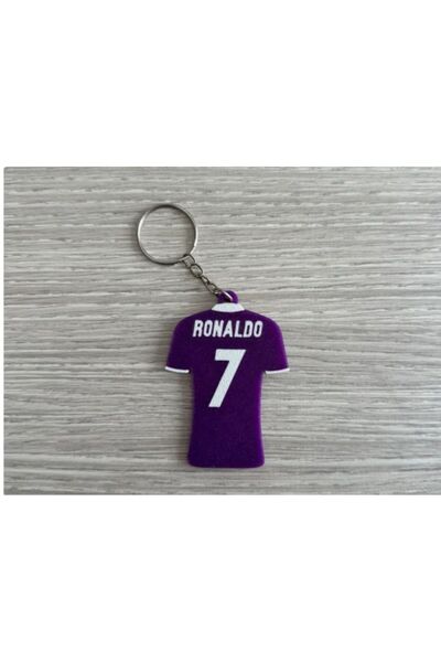 dumanglobal Ronaldo 7 Temalı Forma Anahtarlık Mor Renk