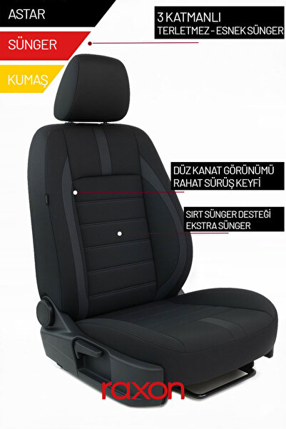 Raxon غطاء مقعد سيارة DS Automobiles DS 3 Neptune Series 2+1 متوافق مع السيار...