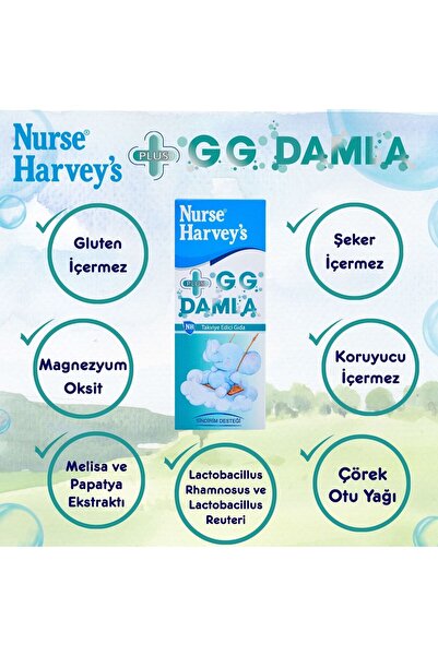 Nurse Harvey's GG Plus Postbiyotik Damla 20 ml x 2 Adet - Yeni Nesil Sindirim Desteği Avantaj Paketi