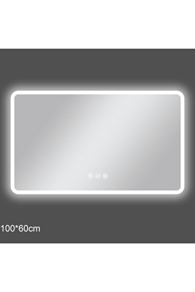 Aqua Drops مرآة حمام مستطيلة صديقة للبيئة وخالية من النحاس مزودة بإضاءة LED، ...