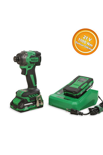 Hais Pro RB-810 1100 Nm 21 V Profesyonel Darbeli Somun Sıkma Sökme Çift Akülü...