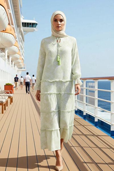 BENERLY Women's Collar Standard Sleeve Chiffon Dress Functional Durable Quali...