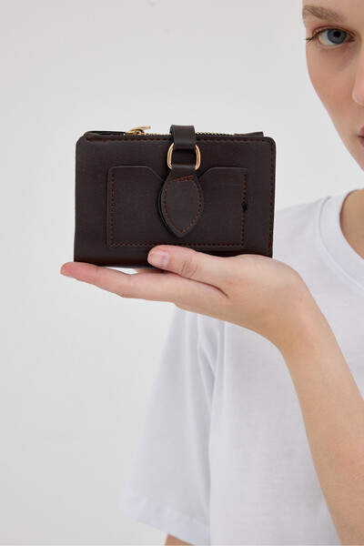 Rays Brown Belt Buckle Zipper Wallet 9209