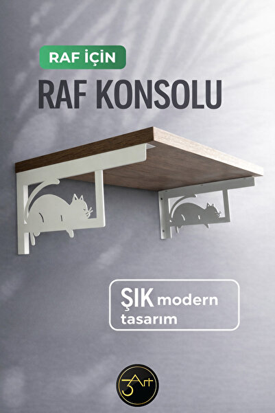 3Art Metal Dekorasyon Tic.Ltd.Şti Decorative Metal Shelf Bracket - Decorative - Wall Shelf Bracket