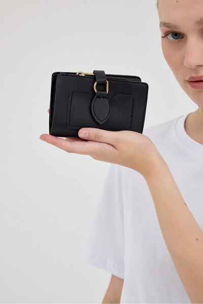 Rays Black Belt Buckle Zippered Wallet 9209