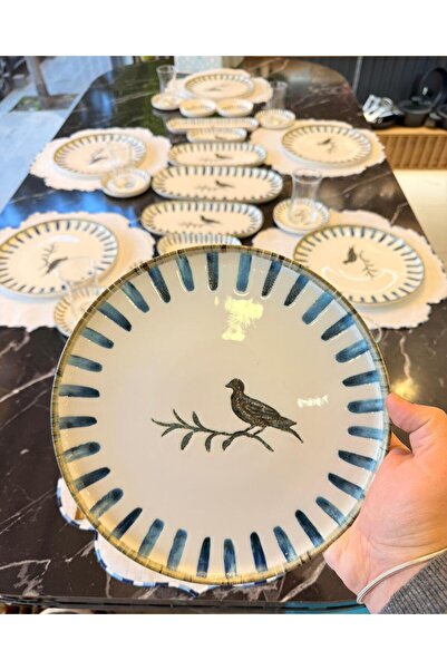 Onedekor 29 Parça Antik Bird Porselen Kahvaltı Takımı