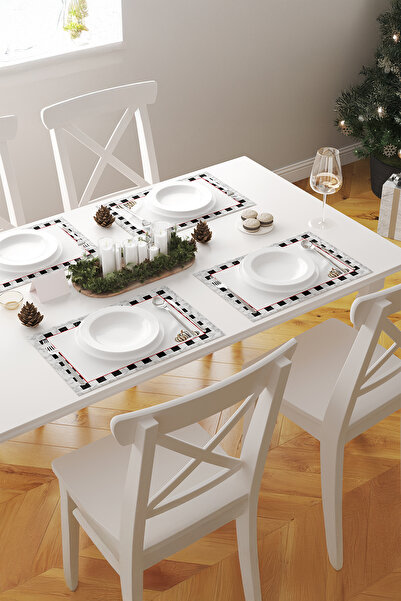 ASDİVA Marquina Dama Patterned Pumpkin Themed 2-Piece American Serving Set Black-White