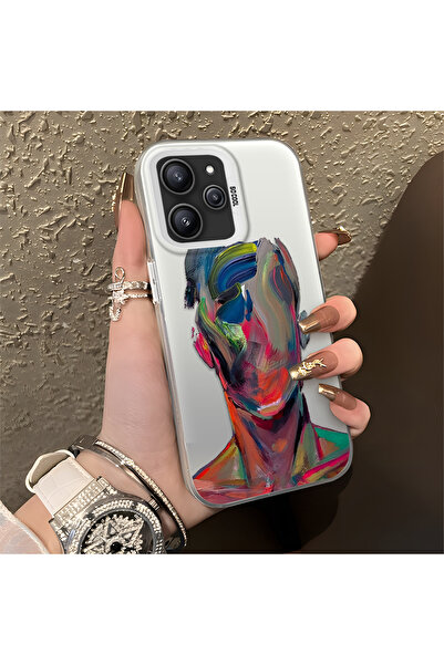 Hontinga حافظة متوافقة مع هاتف Redmi 12 4G، حافظة هاتف صلبة مضادة للسقوط، فنية