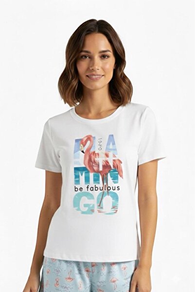 PEMBİŞ HOMEWEAR Women's Pajama Set Short Sleeve Shorts-Sezm-37