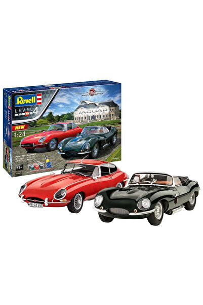 Revell Build & Play Revell 1/24 Jaguar Mașini Aniversare 100 de ani Set Cadou
