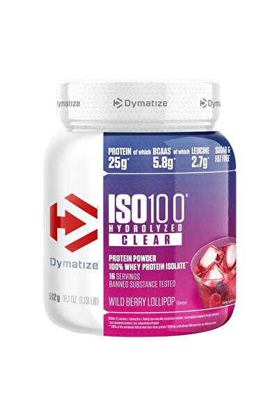 Dymatize ISO 100 Hydrolyzed Clear Whey, Wild Berry Lollipop, 1.1 Lb, Easy on Digestion