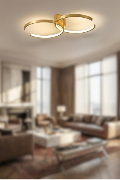 RONİSU AYDINLATMA Purex 2'li Ledli Plafonyer Avize - Oturma Odası, Salon Mutf...