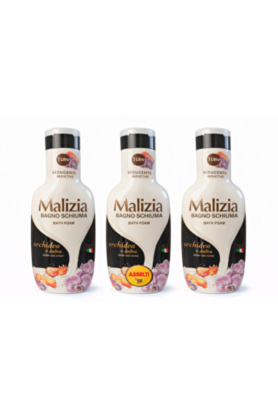 Malizia Set – 3 x Bagno Schiuma Orhidee și Chihlimbar 1 L