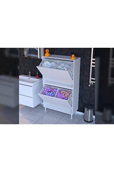 Vivense İlkim Alt Ve Üst Modül Sepetli Banyo Dolabı, 80 Cm