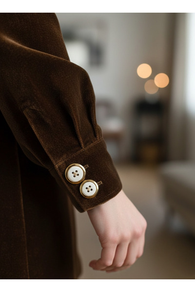 NESGO MODA Plastic Snap-On 4 Hole Metallized Button 25 mm 40 Size