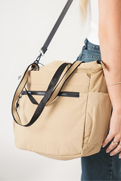 DELSOLERA Women's Multi-Compartment Waterproof Crinkle Casual Crossbody Hand and Shoulder Bag