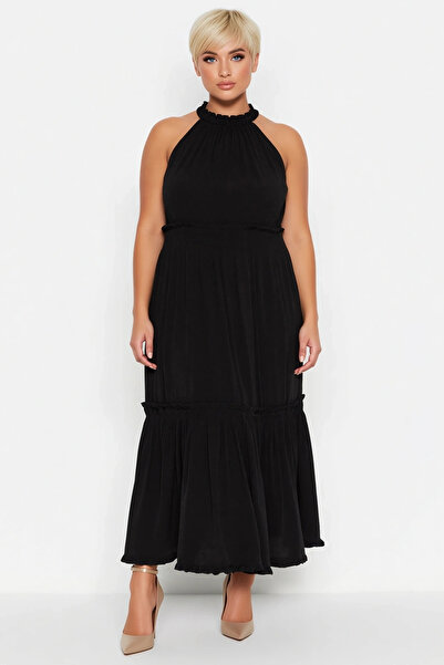 BENERLY Women's Midi Dress Crew Neck Sleeveless A-Line Woven Functional