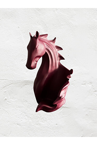 Premium Bordo At Figürlü Dekoratif Şaraplık – Modern & Şık Tasarım (27×15 cm)