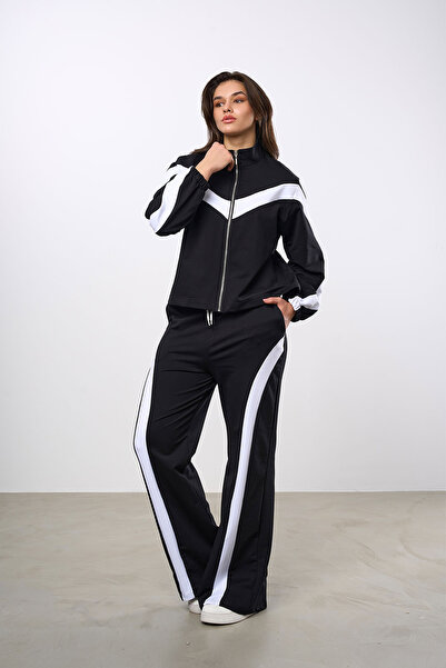 HANIQA White Striped Double Tracksuit Set |   5007 |   44-50