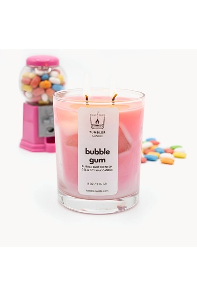 Tumbler Candle Bubble Gum - Sakız Kokulu Soya Mum
