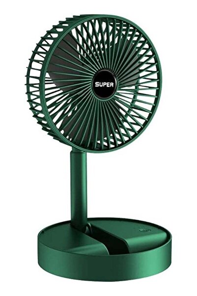 ECVV Portable Folding Fan, Rechargeable Standing Pedestal USB Fan, 3 Speeds, 3000mAh Battery Operate