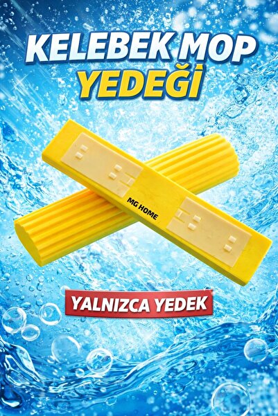 VENON 1 Adet 💛Kelebek Mop Sıkmalı Sünger Mop Yedek Süngeri 💙Renk Stok Durum...