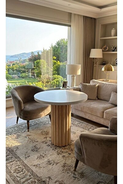 Squall Dekoratif Ayaklı Yuvarlak Sehpa