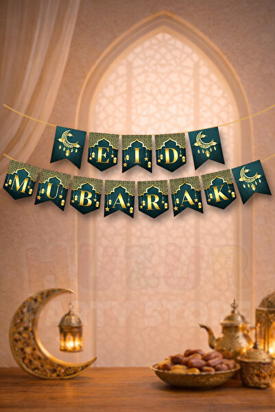 Huzur Party Store Eid Mubarak Yazılı Asmalı Banner 200 Cm Hoşgeldin Ramazan B...