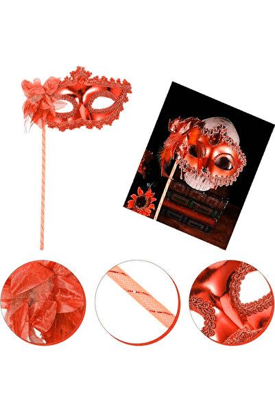 shopwave قناع التقاط الصور باللون الأحمر المتوهج مقاس 18 × 29 سم