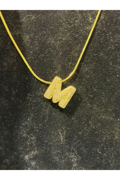 imitasyon dünyası 14 Ayar Renginde Zirkon Taşlı Çelik Kolye 40+5