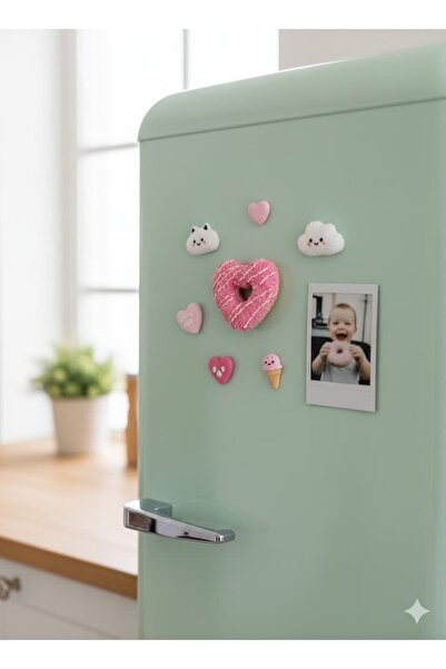 URUNİA Pembe Kalpli Magnet