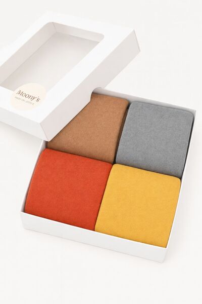 Moonys Socks Collection Комплект от 4 детски чорапи с кърпа - специална серия с неплъзгаща се подметка