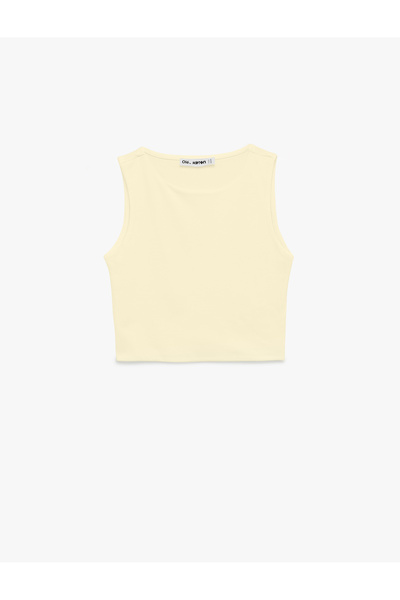 Koton Sleeveless Crew Neck Slim Fit Crop Blouse