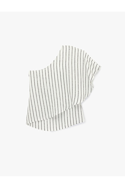 Koton Modal Fabric Striped One Shoulder Blouse