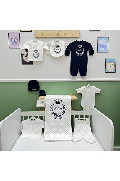 bebek desen 10 Lu Nakışlı Hastane Çıkış seti nohut battaniyeli