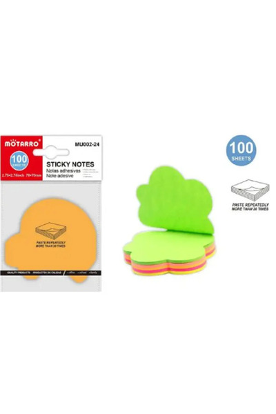 MOTARRO Sticky Notes MU002-24, Neon Color Self-Adhesive Memo Pads for Office, School & Home