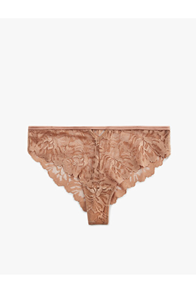 Koton Cotton Brazilian Panties with Lace Detail