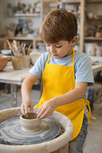 OverPazar Çocuk Boyama Önlüğü 6’lı Set | 6 Renk | Ayarlanabilir | Sentetik Kumaş