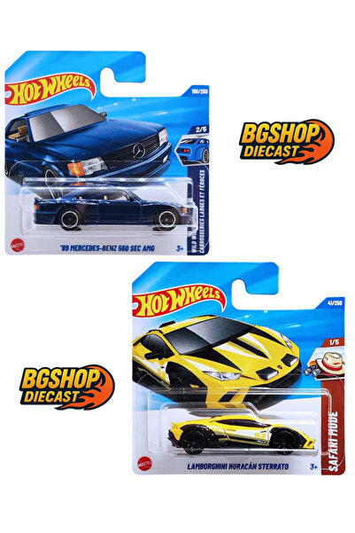HOT WHEELS 89 Mercedes-Benz 560 SEC AMG - Lamborghini Huracan Sterrato