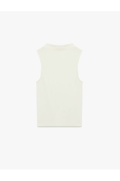 Koton Modal Mixed Slim Fit Sleeveless Mock Neck Blouse