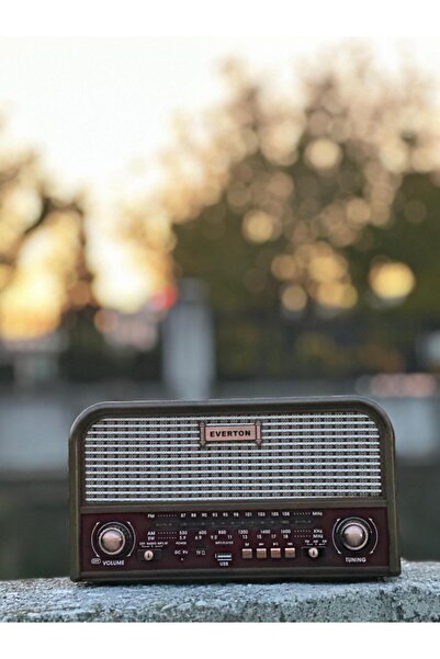 kEŞLİ TİCARET Nostaljik Radyo FM Ahşap Görünümlü Bluetooth Hoparlör Ahşap