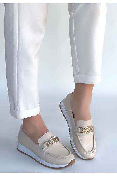 Erbilden Women's Ballerina Shoes Beige Skin Otra