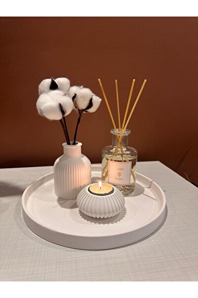 Markasız ucuz El Yapımı Taş Tozu Dekoratif Tepsi Seti – Modern Minimal Vazo v...