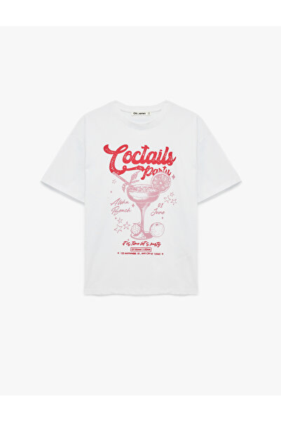 Koton Comfortable Fit Short Sleeve Crew Neck Printed T-Shirt