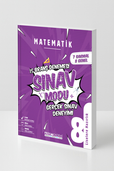 Pruva Akademi 8. Sınıf Matematik Sınav Modu | 15 Branş Denemesi – Gerçek Sına...
