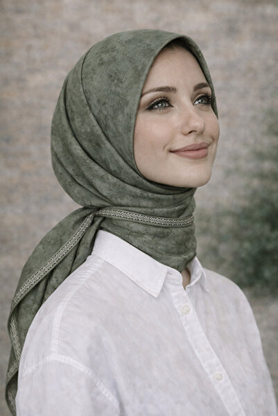 Aksuipek Mikro Motifli Lüks Pamuk Eşarp