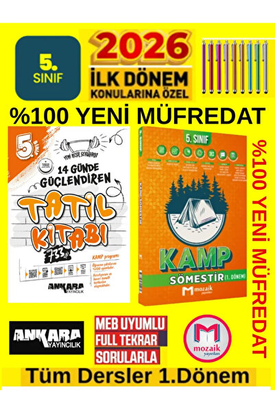 Ankara Yayıncılık Ankara 2026 5.Sınıf 1.Dönem Güç.Soru Kamp+Mozaik 5.Sınıf 1....