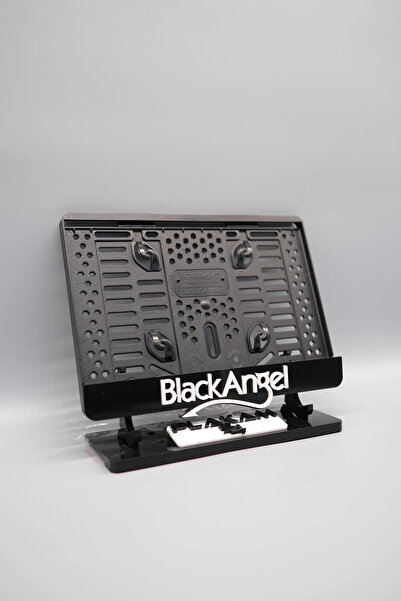 Plakam54 BLACK ANGEL 3D KABARTMALI SİYAH PLEKSİ MOTOR PLAKALIĞI