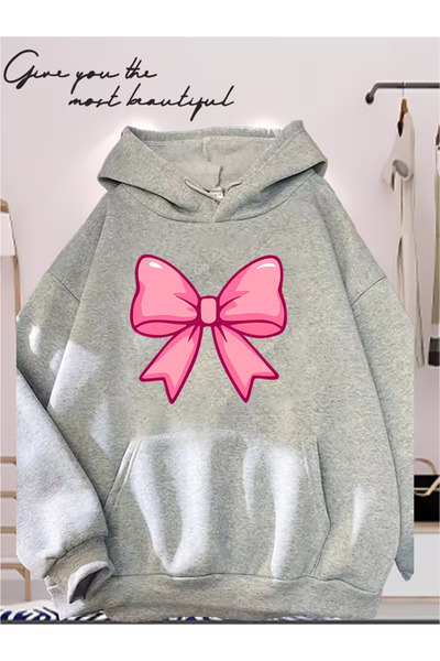 Sweet Cotton Printed Unisex Kangaroo Pocket Hooded Sweatshirt