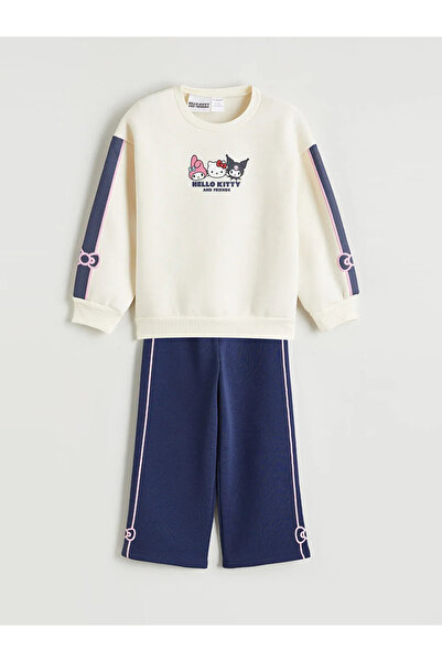 LC Waikiki Lcw Kids Navy Blue Hello Kitty Printed Girls' Sweatshirt and Sweat...